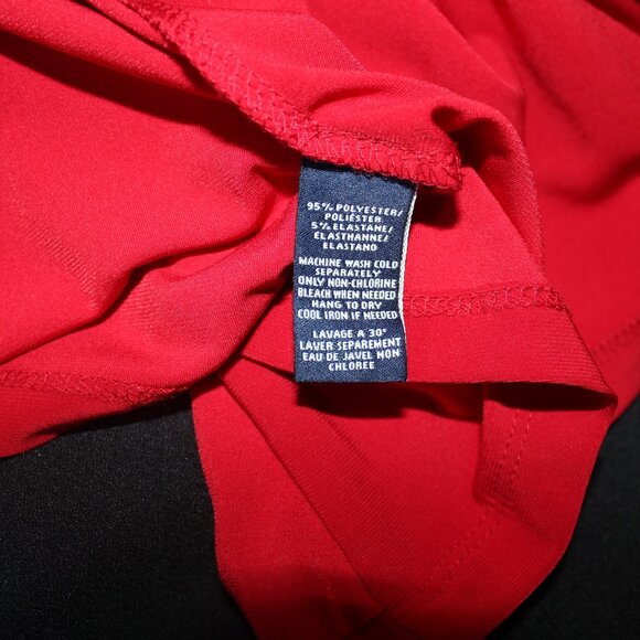 FALL SALE American Living Dress Sheath Red 3/4 Sleeve Ruched Waist Size 14 EUC - Picture 9 of 9